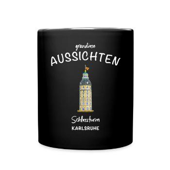Karlsruhe, historic castle tower - Full Colour Mug - black - Front