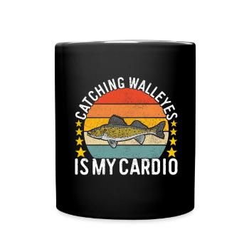 Anglers Fishing Fishermen - Full Colour Mug - black - Front