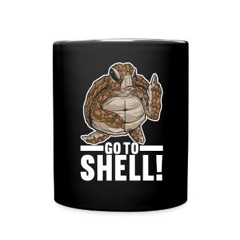 Angry Turtle - Tasse einfarbig - Schwarz - Vorne