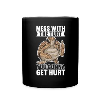 Angry Turtle - Tasse einfarbig - Schwarz - Vorne