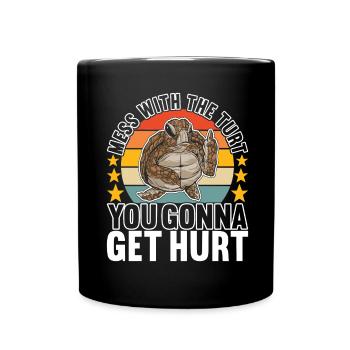 Angry Turtle - Tasse einfarbig - Schwarz - Vorne