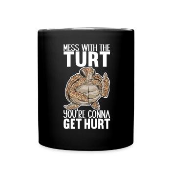Angry Turtle - Tasse einfarbig - Schwarz - Vorne