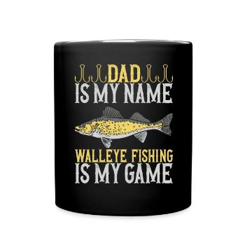 Anglers Fishing Fishermen - Full Colour Mug - black - Front