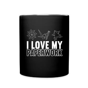 Origami - Mug uni - noir - Devant