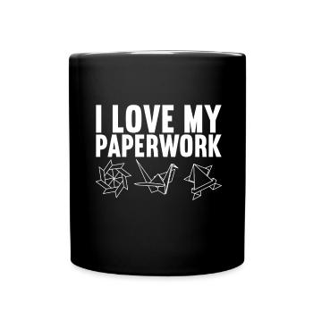 Origami - Mug uni - noir - Devant