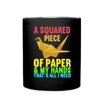 Origami - Mug uni - noir - Devant
