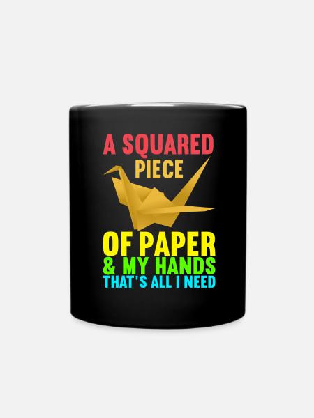 Origami - Mug uni - noir