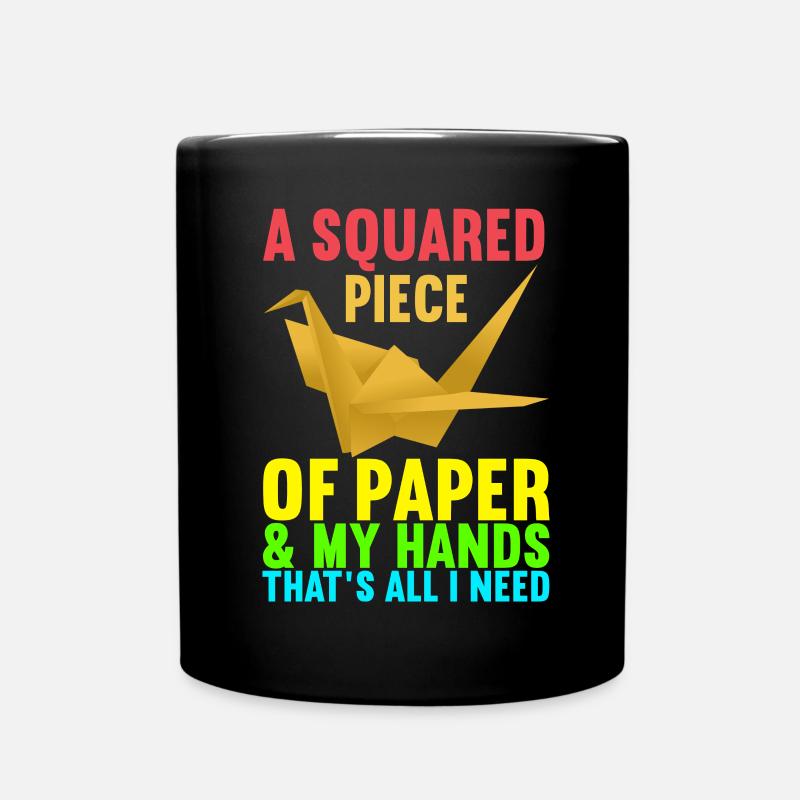 Origami - Tasse einfarbig - Schwarz