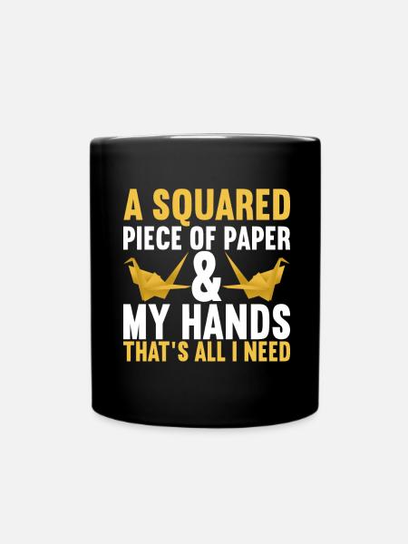 Origami - Tasse einfarbig - Schwarz
