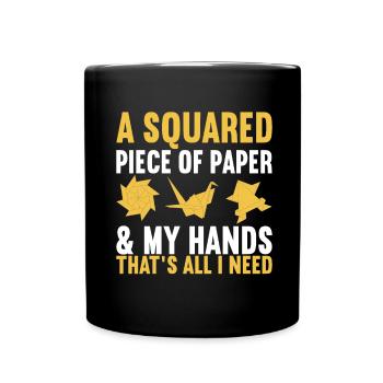 Origami - Mug uni - noir - Devant