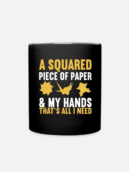 Origami - Tasse einfarbig - Schwarz