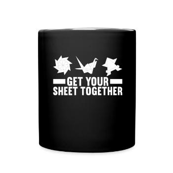 Origami - Mug uni - noir - Devant