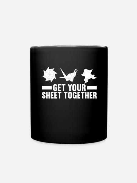 Origami - Tasse einfarbig - Schwarz