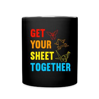 Origami - Mug uni - noir - Devant