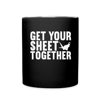 Origami - Mug uni - noir - Devant