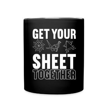 Origami - Mug uni - noir - Devant