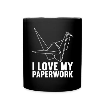 Origami - Mug uni - noir - Devant