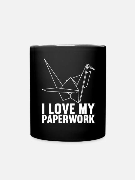 Origami - Tasse einfarbig - Schwarz