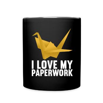 Origami - Mug uni - noir - Devant
