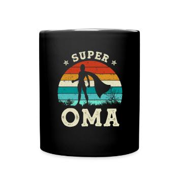 Super Oma Beste Oma Der Welt Muttertag - Tasse einfarbig - Schwarz - Vorne