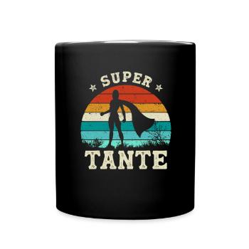 Super Tante Beste Tante Der Welt Muttertag - Tasse einfarbig - Schwarz - Vorne