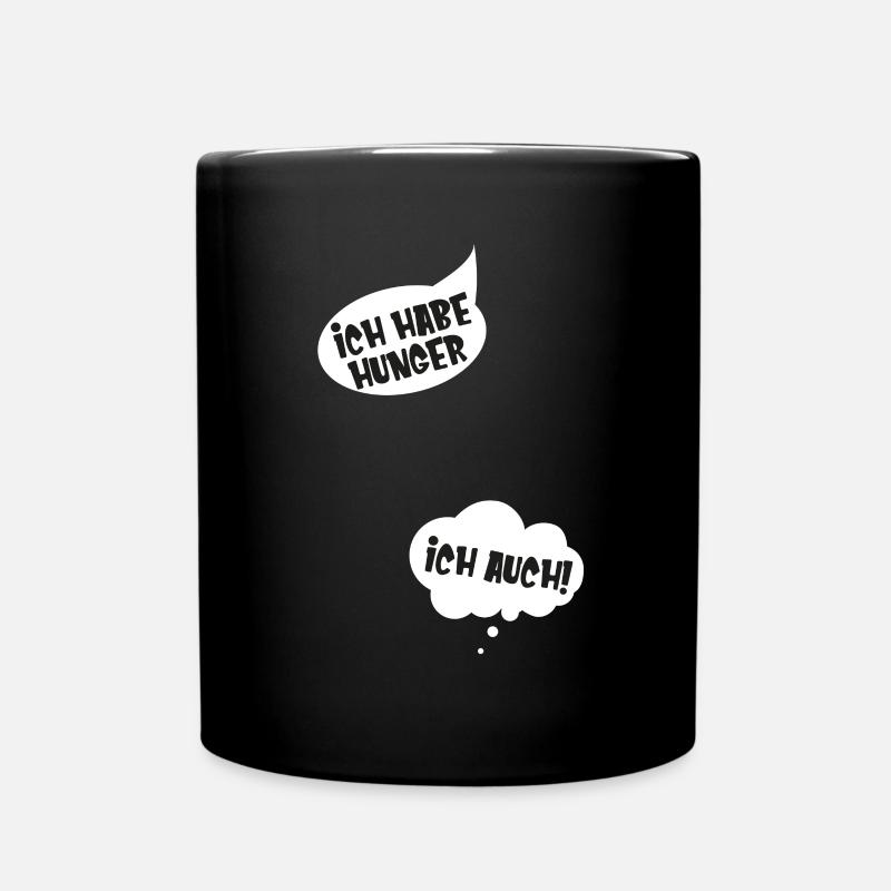 Ich habe Hunger Schwangerschaft verkünden - Tasse einfarbig - Schwarz