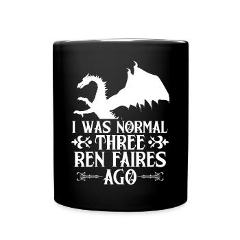 Mittelaltermarkt Drachen Ren Faire Design - Tasse einfarbig - Schwarz - Vorne
