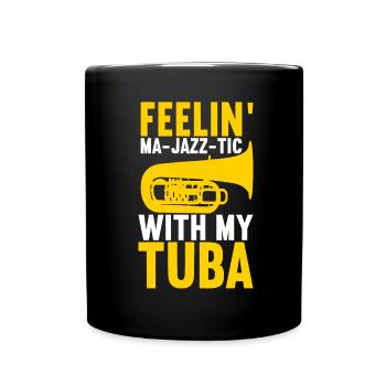 Tuba Tubist - Tasse einfarbig - Schwarz - Vorne