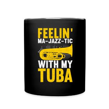 Tuba tuba player - Full Colour Mug - black - Front