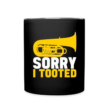 Tuba Tubist - Tasse einfarbig - Schwarz - Vorne