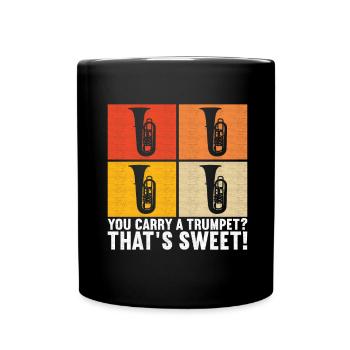 Tuba Tubist - Tasse einfarbig - Schwarz - Vorne
