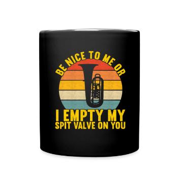 Tuba Tubist - Tasse einfarbig - Schwarz - Vorne