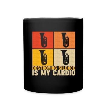 Tuba Tubist - Tasse einfarbig - Schwarz - Vorne
