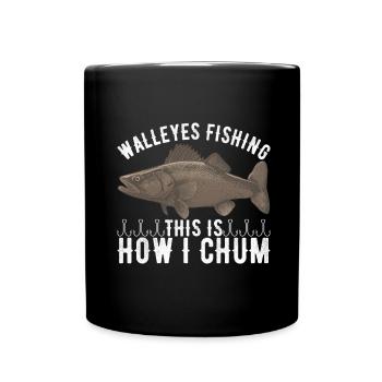 Pêcheurs à la ligne de pêche au doré jaune - Mug uni - noir - Devant