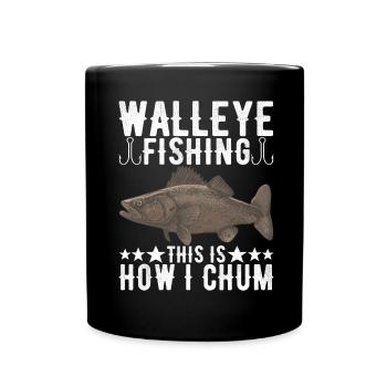 Pêcheurs à la ligne de pêche au doré jaune - Mug uni - noir - Devant
