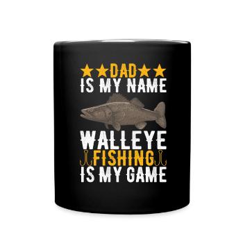 Pêcheurs à la ligne de pêche au doré jaune - Mug uni - noir - Devant