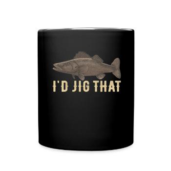 Pêcheur au doré jaune - Mug uni - noir - Devant