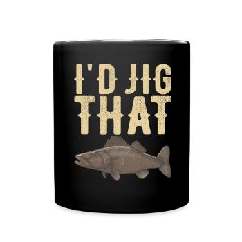 Pêcheurs à la ligne de pêche au doré jaune - Mug uni - noir - Devant