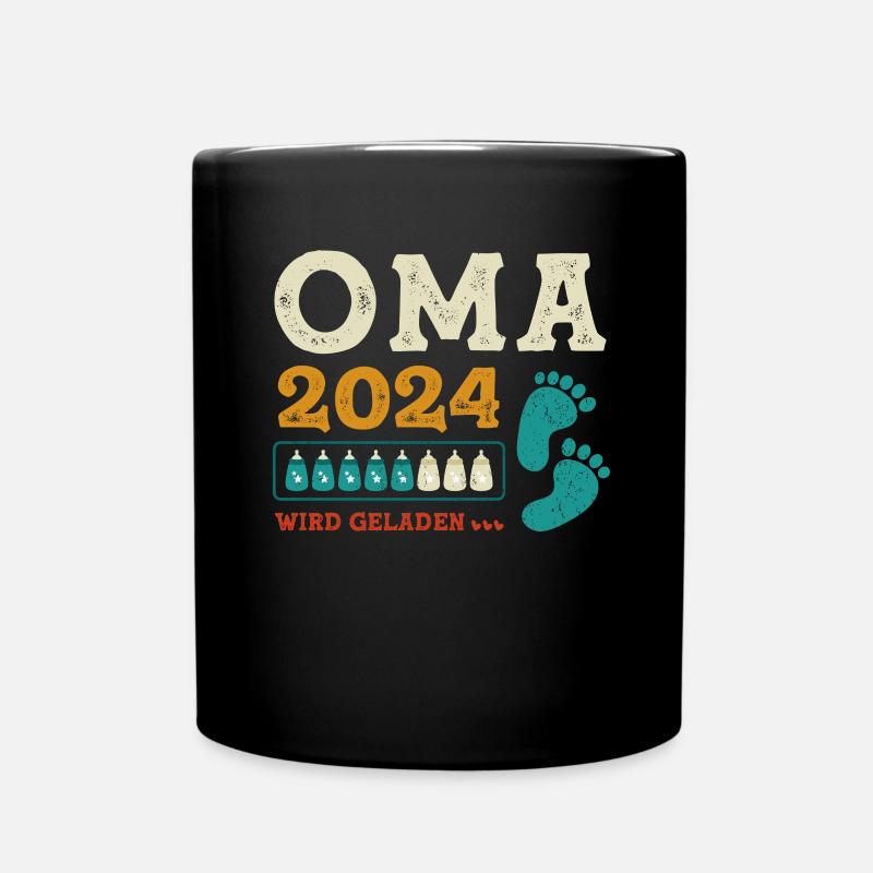 Werdende Oma 2024 Schwangerschaft Verkünden - Tasse einfarbig - Schwarz
