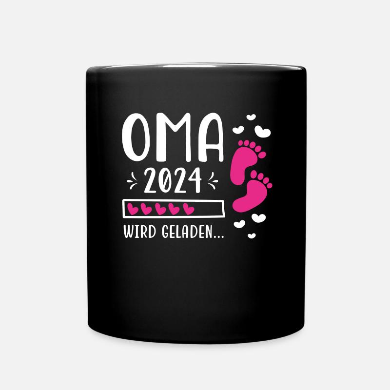 Werdende Oma 2024 Schwangerschaft Verkünden - Tasse einfarbig - Schwarz