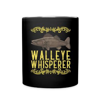 Walleye Fishing Anglers - Full Colour Mug - black - Front