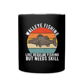 Pêcheurs à la ligne de pêche au doré jaune - Mug uni - noir - Devant