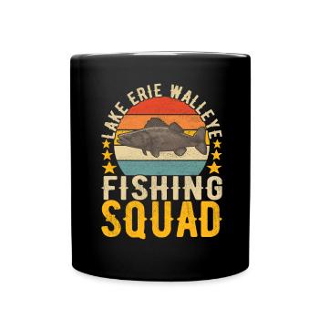 Pêcheurs à la ligne de pêche au doré jaune - Mug uni - noir - Devant