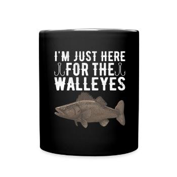 Walleye Fishing Anglers - Full Colour Mug - black - Front