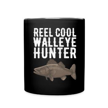 Walleye Fishing Anglers - Full Colour Mug - black - Front