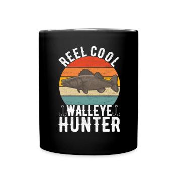Walleye Fishing Anglers - Full Colour Mug - black - Front