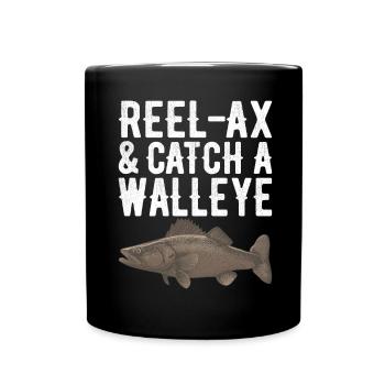 Pêcheurs à la ligne de pêche au doré jaune - Mug uni - noir - Devant