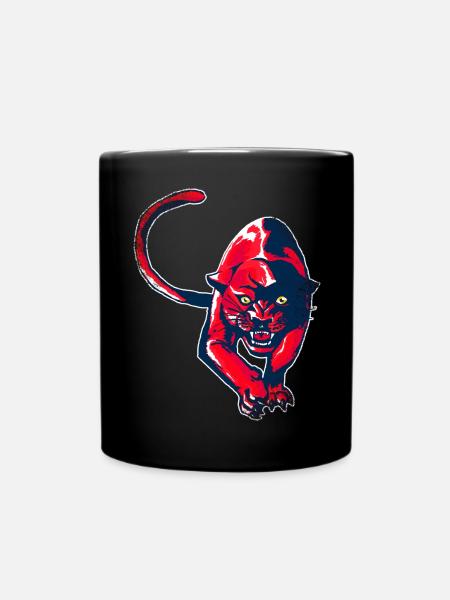 Roter Panther - Tasse einfarbig - Schwarz