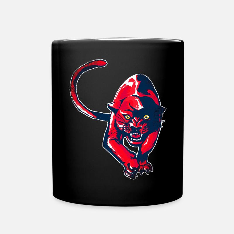 Roter Panther - Tasse einfarbig - Schwarz