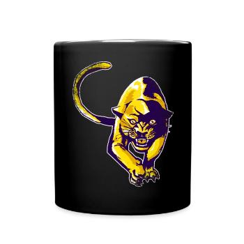 Panthère dorée - Mug uni - noir - Devant